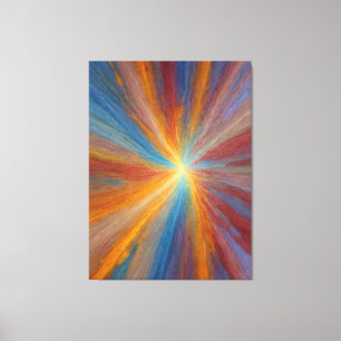 a colourful explosion of light canvas print