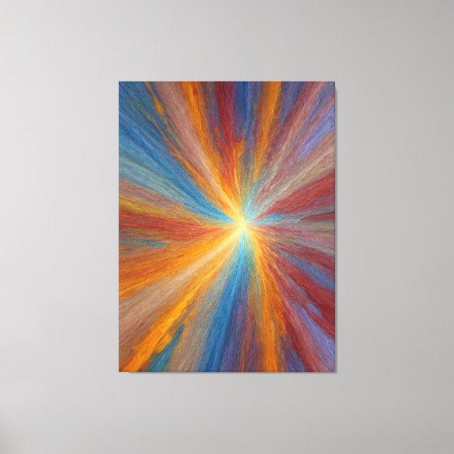 a colourful explosion of light canvas print (Front)
