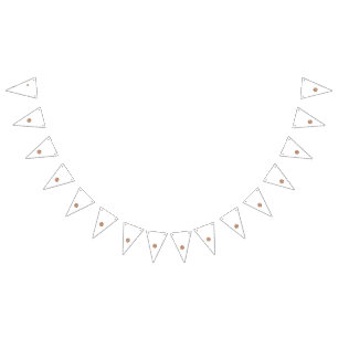 A colourful flower illustration featuring a unique bunting 