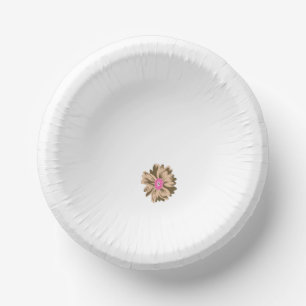 A colourful flower illustration featuring a unique paper plate