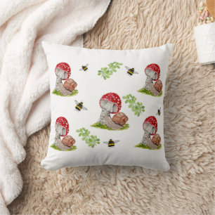 A colourful forest fly and a snail cushion