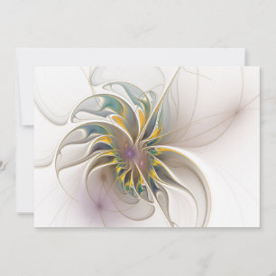 A colourful fractal ornament. Abstract Flower art  Invitation