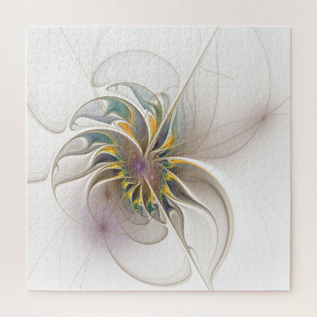 A colourful fractal ornament. Abstract Flower art  Jigsaw Puzzle (Vertical)