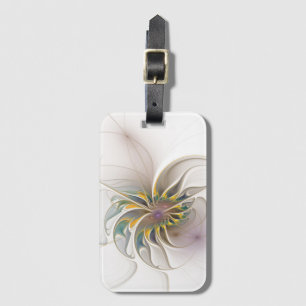 A colourful fractal ornament. Abstract Flower art  Luggage Tag