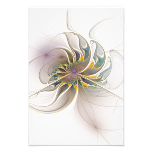 A colourful fractal ornament. Abstract Flower art Photo Print