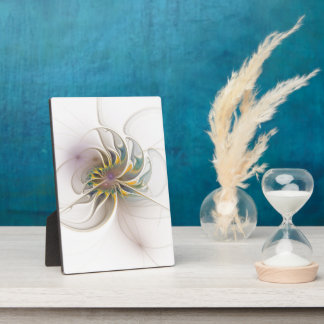 A colourful fractal ornament. Abstract Flower art Plaque