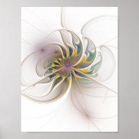 A colourful fractal ornament. Abstract Flower art