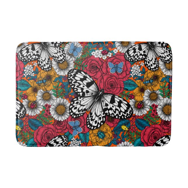 A colourful garden bath mat (Front)