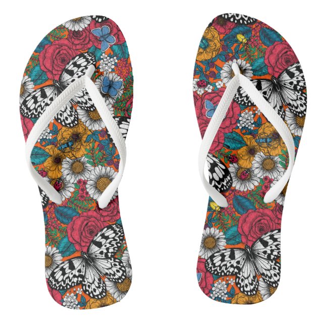 A colourful garden flip flops (Footbed)