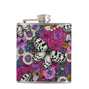 A colourful garden II Hip Flask