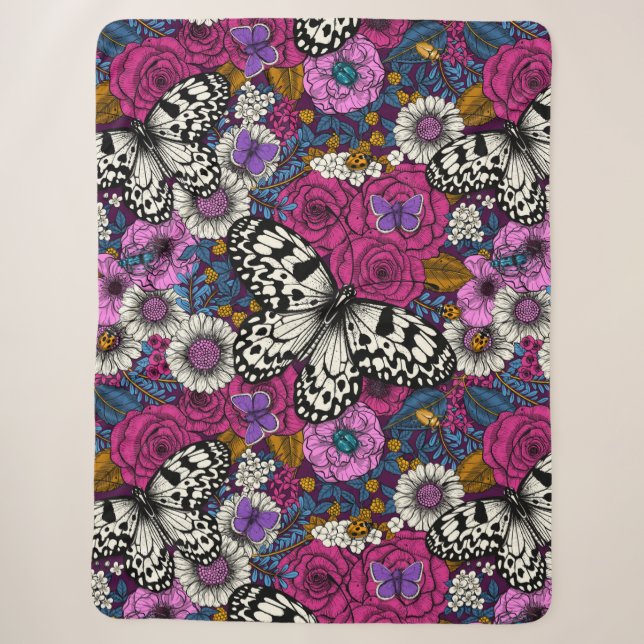 A colourful garden II Sherpa Blanket (Front)