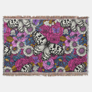 A colourful garden II Throw Blanket