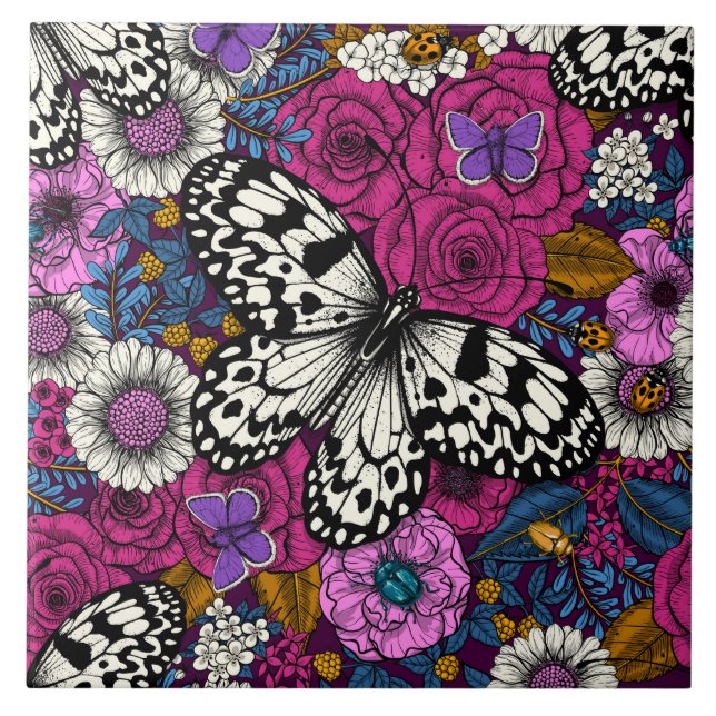 A colourful garden II Tile (Front)