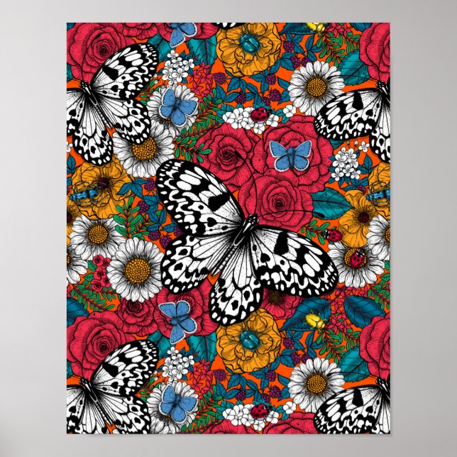 A colourful garden poster (Front)