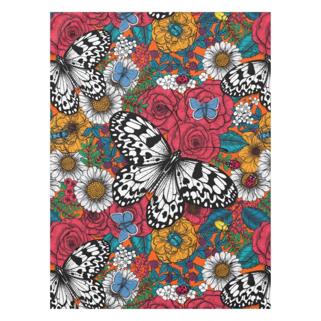 A colourful garden tablecloth (Front)