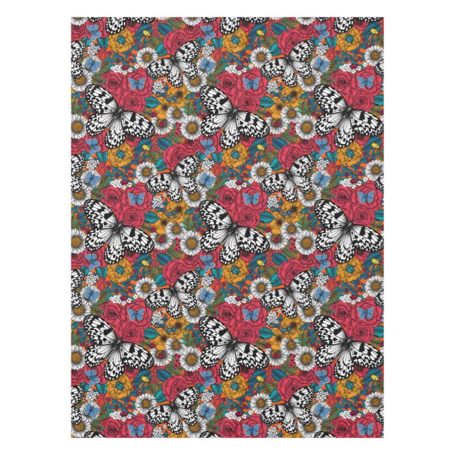 A colourful garden tablecloth (Front)