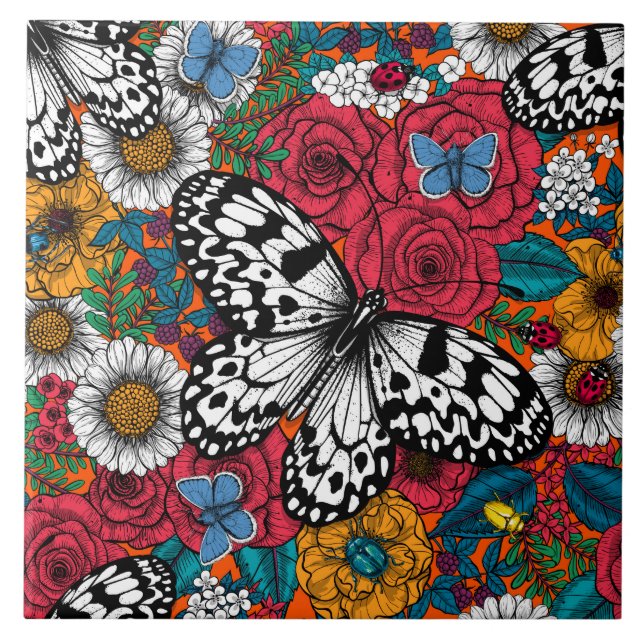 A colourful garden tile (Front)