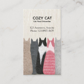 A Colourful Gathering of Cosy Cats Business Card