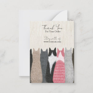 A Colourful Gathering of Cosy Cats Thank You Card