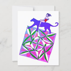 A colourful geometric pattern  postcard