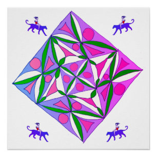 A colourful geometric pattern  poster