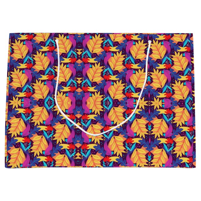 A colourful gift bag with a vibrant pattern (Front)