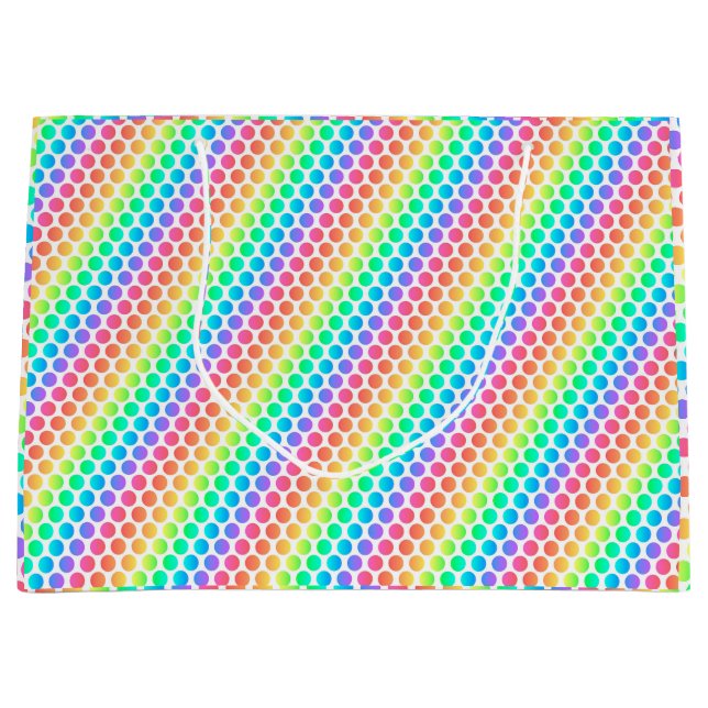 A colourful gift bag with a vibrant rainbow  (Front)