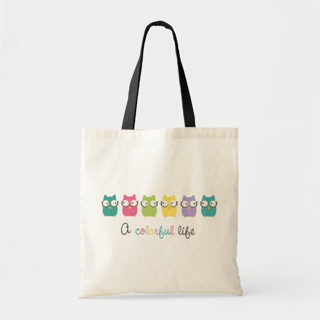 A Colourful Life (horizontal with colourful Tote Bag (Front)