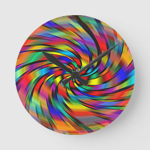 A Colourful Pinwheel Clock