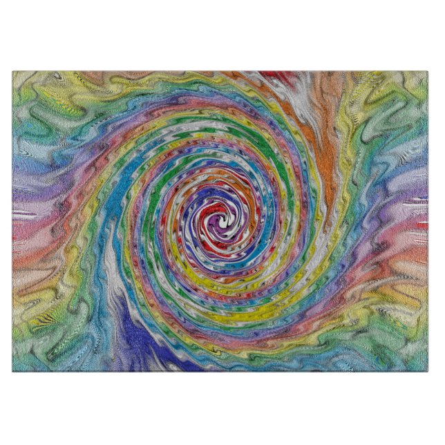 A Colourful Splatter Cutting Board (Front)