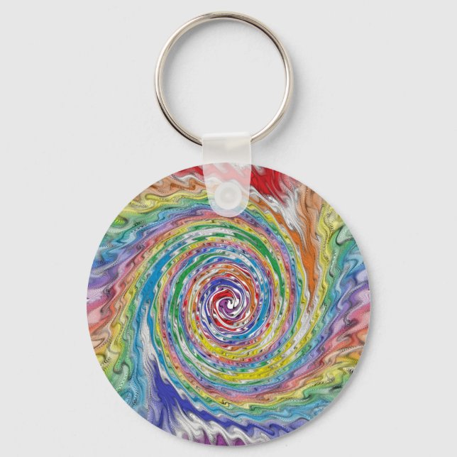 A Colourful Splatter Key Ring (Front)