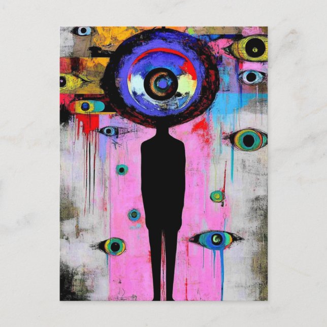 A Colourful Surreal Abstract Postcard (Front)