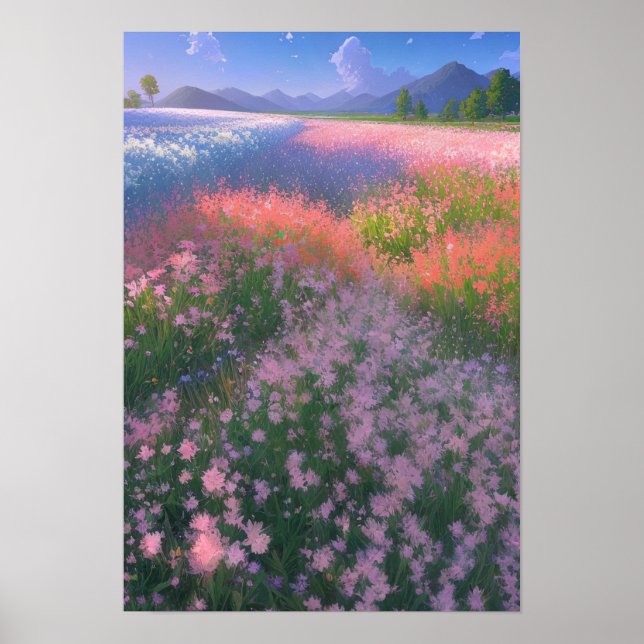 A Colourful Symphony of Flowers Poster (Front)