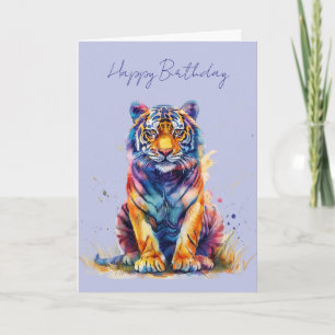 A Colourful Tiger Artwork Card
