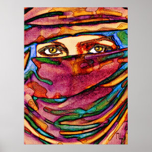 A colourful veil and immense eyes .... poster