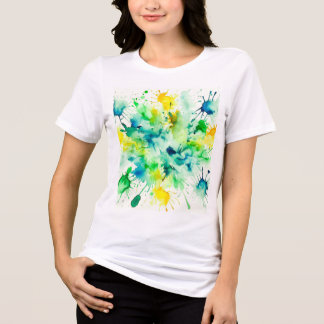 A colourful watercolor painting Tri-Blend Shirt