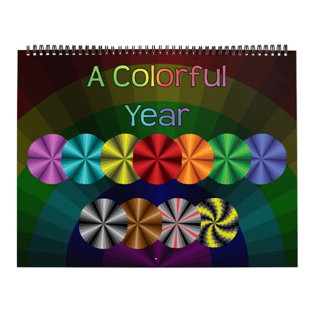 A Colourful Year 12-Month Calendar (Cover)