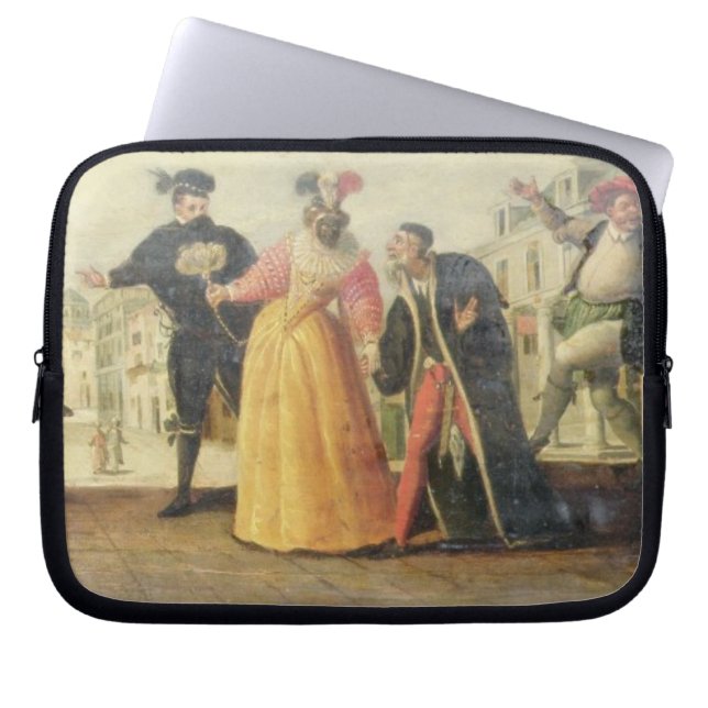A Commedia Dell'Arte Troupe Before a Renaissance T Laptop Sleeve (Front)