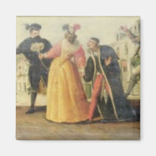 A Commedia Dell'Arte Troupe Before a Renaissance T Magnet