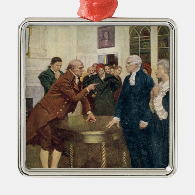 A Committee of Patriots Delivering an Ultimatum Metal Tree Decoration (Front)