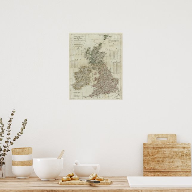 A complete map of the British Isles Poster (Kitchen)