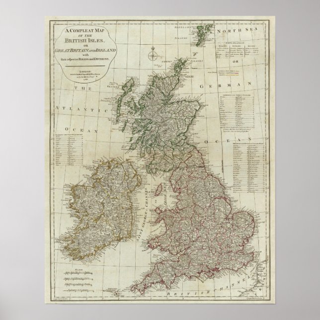 A complete map of the British Isles Poster (Front)