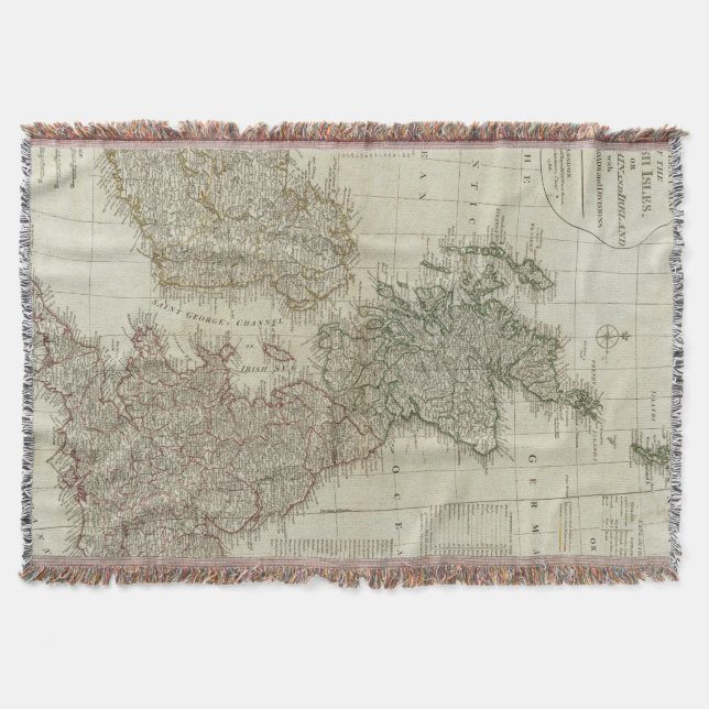 A complete map of the British Isles Throw Blanket (Front)