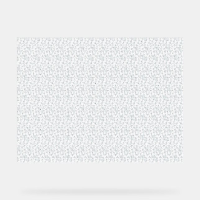 A completely white, featureless surface fills the  acrylic sign (Front)