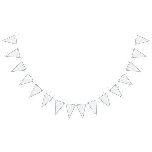 A completely white, featureless surface fills the bunting