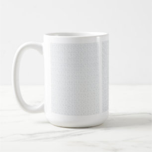 A completely white, featureless surface fills the  coffee mug
