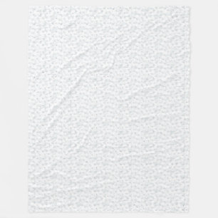 A completely white, featureless surface fills the fleece blanket