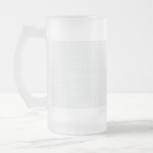A completely white, featureless surface fills the  frosted glass beer mug (Left)