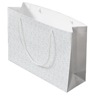 A completely white, featureless surface fills the large gift bag