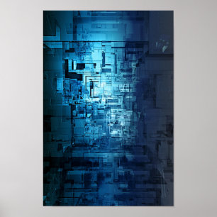 a complex corridor of multidimensional proportions poster